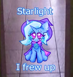 Size: 676x717 | Tagged: safe, artist:duskpyx, imported from derpibooru, trixie, pony, unicorn, cute, dialogue, diatrixes, looking at you, sad, sitting, solo, teary eyes