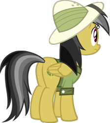 Size: 2500x2784 | Tagged: safe, artist:alexstrazse, imported from derpibooru, daring do, pegasus, pony, butt, daring donk, female, folded wings, mare, plot, simple background, solo, transparent background, vector, wings