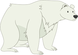 Size: 4234x3000 | Tagged: safe, artist:cloudy glow, imported from derpibooru, bear, polar bear, best gift ever, .ai available, no pony, simple background, solo, transparent background, unnamed character, vector