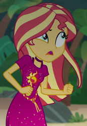 Size: 630x913 | Tagged: safe, imported from derpibooru, screencap, sunset shimmer, human, equestria girls, equestria girls series, spring breakdown, spoiler:eqg series (season 2), cropped, cruise outfit, solo