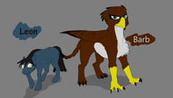 Size: 3840x2160 | Tagged: safe, artist:felfox, imported from derpibooru, earth pony, griffon, duo