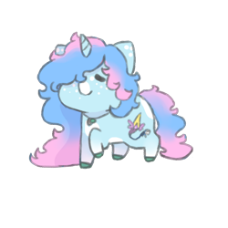 Size: 800x800 | Tagged: safe, artist:spritzles, imported from derpibooru, oc, oc only, pony, unicorn, chibi, freckles, horn, raised hoof, simple background, solo, transparent background, unicorn oc