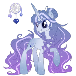 Size: 2185x2185 | Tagged: safe, artist:existencecosmos188, imported from derpibooru, oc, oc only, pony, unicorn, ethereal mane, eyelashes, female, grin, horn, looking back, offspring, parent:princess cadance, parent:shining armor, parents:shiningcadance, raised hoof, simple background, slim, smiling, solo, starry mane, thin, transparent background, unicorn oc