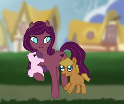 Size: 1000x835 | Tagged: safe, artist:opal2023, imported from derpibooru, earth pony, pony, baby, baby pony, foal, practice, trio