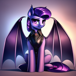 Size: 640x640 | Tagged: safe, imported from derpibooru, oc, oc only, bat pony, pony, ai content, ai generated, female, generator:novelai, generator:stable diffusion, mare, solo