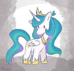 Size: 1372x1312 | Tagged: safe, artist:bloommoonbeam, imported from derpibooru, princess celestia, alicorn, pony, crown, female, jewelry, regalia, solo