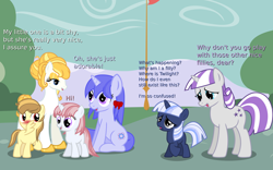Size: 8000x5000 | Tagged: safe, artist:cranberry-tofu, imported from derpibooru, twilight velvet, oc, oc:alice goldenfeather, oc:astral reverie, oc:golden sheen, oc:silverlay, oc:whisper call, pegasus, pony, unicorn, absurd resolution, female, filly, foal, mare