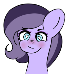 Size: 5000x5000 | Tagged: safe, artist:houndy, imported from derpibooru, oc, oc only, oc:jester quinn, bat pony, bat pony oc, blushing, cute, heart, heart eyes, simple background, solo, transparent background, wingding eyes