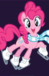 Size: 1080x1664 | Tagged: safe, imported from twibooru, pinkie pie, ice skating, image, my little pony, needs more jpeg