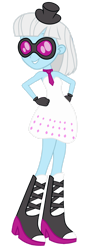 Size: 532x1502 | Tagged: safe, artist:ajosterio, imported from derpibooru, photo finish, human, equestria girls, boots, clothes, clothes swap, dress, fall formal outfits, gloves, hat, high heel boots, necktie, shoes, simple background, solo, sunglasses, transparent background