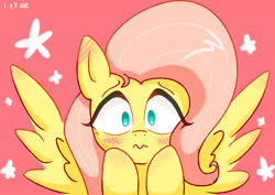 Size: 3508x2480 | Tagged: safe, artist:red river, imported from derpibooru, fluttershy, pegasus, pony, blushing, bust, covering mouth, ear blush, female, full face view, high res, mare, no pupils, solo, spread wings, wavy mouth, wide eyes, wings