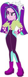 Size: 1626x4401 | Tagged: safe, artist:gmaplay, imported from derpibooru, aria blaze, human, equestria girls, greenbutt pants, music festival outfit, simple background, solo, transparent background