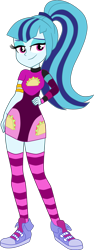 Size: 1450x3842 | Tagged: safe, artist:gmaplay, imported from derpibooru, sonata dusk, human, equestria girls, clothes, converse, music festival outfit, shoes, simple background, socks, solo, striped socks, taco dress, transparent background
