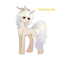 Size: 1180x1180 | Tagged: safe, imported from derpibooru, oc, oc only, oc:glowing fire, concave belly, female, gradient legs, mare, signature, simple background, slim, solo, thin, turned head, white background