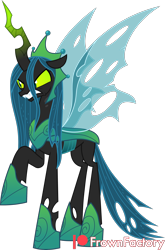 Size: 2000x3027 | Tagged: safe, artist:frownfactory, imported from derpibooru, queen chrysalis, changeling, changeling queen, the ending of the end, angry, armor, crown, female, hoof shoes, horn, jewelry, mare, raised hoof, regalia, simple background, slim, snarling, solo, spread wings, tall, thin, transparent background, transparent wings, ultimate chrysalis, vector, wings