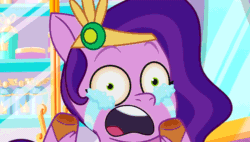 Size: 1440x816 | Tagged: safe, imported from derpibooru, screencap, pipp petals, pegasus, spoiler:g5, spoiler:my little pony: tell your tale, spoiler:tyts01e12, adorapipp, animated, crying, cute, drama queen pipp, eye, eyes, female, g5, mare, my eyes, my little pony: tell your tale, red eyes, solo, tears of pain, teary eyes, the game is ahoof