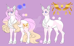 Size: 1280x789 | Tagged: safe, artist:malinraf1615, imported from derpibooru, oc, oc:ayla, pony, unicorn, chest fluff, ear fluff, female, horn, mare, obtrusive watermark, reference sheet, solo, unicorn oc, watermark