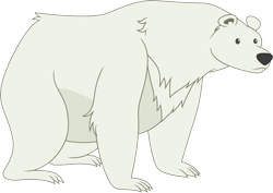 Size: 4234x3000 | Tagged: safe, artist:cloudyglow, imported from derpibooru, bear, polar bear, best gift ever, .ai available, no pony, simple background, solo, transparent background, unnamed character, vector