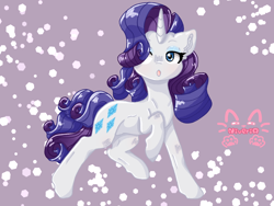 Size: 1024x768 | Tagged: safe, artist:_niveria_, imported from derpibooru, rarity, pony, unicorn, female, mare, raised hoof, solo