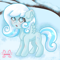 Size: 1280x1280 | Tagged: safe, artist:_niveria_, imported from derpibooru, oc, oc only, oc:snowdrop, pegasus, pony, female, filly, foal, pegasus oc, solo, wings