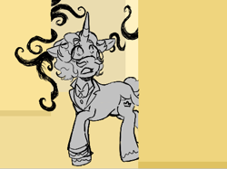 Size: 432x323 | Tagged: safe, artist:dsstoner, imported from derpibooru, fancypants, pony, unicorn, aggie.io, fear, male, scared, stallion, tentacles, the backrooms