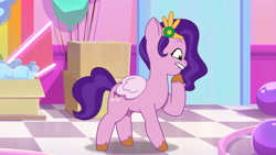 Size: 3072x1727 | Tagged: safe, imported from derpibooru, screencap, pipp petals, pegasus, pony, spoiler:g5, spoiler:my little pony: tell your tale, spoiler:tyts01e43, bridlewood spog, female, g5, high res, lip bite, mare, my little pony: tell your tale, solo