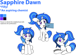 Size: 2534x1858 | Tagged: safe, artist:sapphireponipone, imported from derpibooru, oc, oc:aerial frost, oc:sapphire dawn, unicorn, boop, disembodied hoof, female, filly, foal, horn, lying down, reference sheet, simple background, sitting, unicorn oc, white background