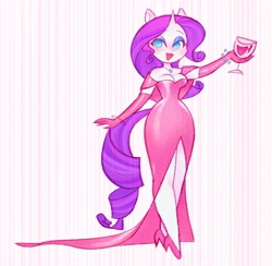 Size: 1784x1744 | Tagged: safe, artist:shugrcube, imported from derpibooru, rarity, anthro, plantigrade anthro, unicorn, abstract background, alcohol, bracelet, breasts, busty rarity, clothes, curvy, dress, evening gloves, female, glass, gloves, high heels, hourglass figure, jewelry, long gloves, mare, necklace, open mouth, open smile, shoes, smiling, solo, wide hips, wine, wine glass