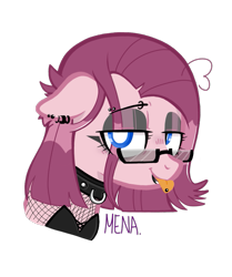 Size: 645x770 | Tagged: safe, artist:dsstoner, imported from derpibooru, pinkie pie, earth pony, pony, alternate hairstyle, base used, choker, clothes, corset, ear piercing, earring, eye clipping through hair, eyeliner, eyeshadow, fishnets, glasses, goth, gothic, jewelry, kinsona, lipstick, makeup, piercing, pinkamena diane pie, short hair, simple background, solo, straight hair, tongue out, transparent background