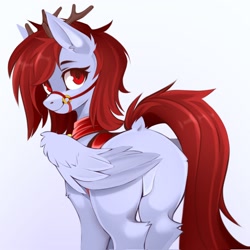 Size: 2048x2048 | Tagged: safe, artist:buvanybu, imported from derpibooru, oc, oc only, pegasus, pony, butt, dock, pegasus oc, plot, solo, tack, tail, tail aside, wings