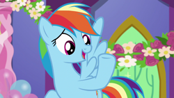 Size: 1280x720 | Tagged: safe, imported from derpibooru, screencap, rainbow dash, pegasus, pony, celestial advice, solo