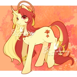 Size: 2048x2048 | Tagged: safe, artist:tabithaqu, imported from derpibooru, oc, pony, unicorn, curved horn, female, horn, mare, solo, unicorn oc