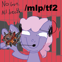 Size: 2000x2000 | Tagged: safe, imported from derpibooru, rainbowshine, /mlp/ tf2 general, 1000 hours in ms paint, stickybomb