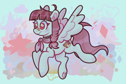 Size: 3186x2124 | Tagged: safe, artist:1racat, imported from derpibooru, oc, oc only, oc:arwencuack, pegasus, pony, commission, female, finished commission, full body, hooves, pegasus oc, solo, spread wings, wings