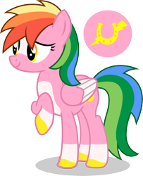 Size: 3083x3798 | Tagged: safe, artist:rolibibi_2, imported from derpibooru, oc, oc only, oc:golden hoof, pegasus, cutie mark, female, not rainbow dash, pegasus oc, simple background, solo, transparent background, vector