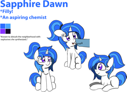 Size: 2534x1858 | Tagged: safe, artist:sapphireponipone, imported from derpibooru, oc, oc:aerial frost, oc:sapphire dawn, boop, disembodied hoof, female, filly, foal, lying down, reference sheet, simple background, sitting, white background