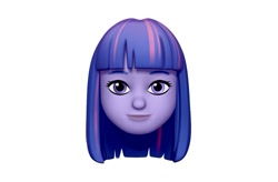 Size: 1125x739 | Tagged: safe, imported from derpibooru, twilight sparkle, human, animoji, head only, looking at you, memoji, simple background, solo, white background