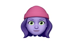 Size: 1125x753 | Tagged: safe, imported from derpibooru, starlight glimmer, human, animoji, beanie, beanie hat, hat, head only, looking at you, memoji, simple background, solo, white background
