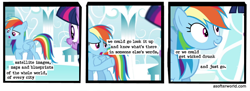 Size: 720x261 | Tagged: safe, edit, edited screencap, imported from ponybooru, screencap, rainbow dash, twilight sparkle, pegasus, a softer world, comic, episode needed, female, implied alcohol, mare, screencap comic, text