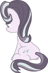 Size: 2642x4000 | Tagged: safe, artist:90sigma, artist:wardex101, edit, imported from derpibooru, starlight glimmer, pony, unicorn, butt, discorded, discorded starlight, female, frown, mare, plot, sad, simple background, sitting, solo, transparent background, vector