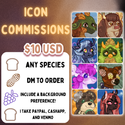 Size: 1000x1000 | Tagged: safe, artist:peachy-pea, artist:peasandcream, imported from derpibooru, pony, 10, any species, art, bipedal, bust, busts, closed species, commission, cs, feral, furry, icon, paypal, portrait, species, venmo