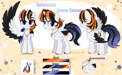 Size: 3303x2024 | Tagged: safe, artist:2pandita, imported from derpibooru, oc, oc only, alicorn, pony, alicorn oc, chest fluff, colored hooves, colored wings, cross, cross necklace, horn, jewelry, necklace, one wing out, reference sheet, solo, two toned wings, unshorn fetlocks, wings