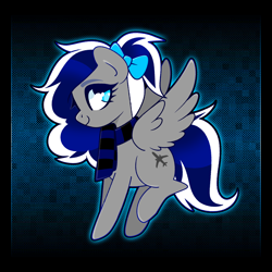 Size: 1500x1500 | Tagged: safe, artist:vivian reed, imported from derpibooru, oc, oc only, oc:sofia reds, pegasus, pony, bow, clothes, commission, hair bow, pegasus oc, scarf, solo, ych result