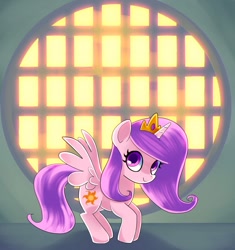 Size: 1126x1200 | Tagged: safe, artist:andromedasparkz, imported from derpibooru, princess celestia, alicorn, pony, female, filly, foal, pinklestia, solo, young celestia