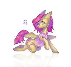 Size: 4452x4206 | Tagged: safe, artist:kisullkaart, imported from derpibooru, fluttershy, pony, clothes, commission, commissions open, cute, female, pink, redesign, shy, simple background, solo, white background