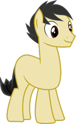 Size: 264x431 | Tagged: safe, anonymous artist, imported from derpibooru, oc, oc only, earth pony, pony, derpibooru community collaboration, .svg available, 2023 community collab, earth pony oc, male, no cutie marks because im lazy, simple background, smiling, solo, stallion, svg, transparent background, vector