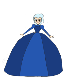 Size: 1480x1669 | Tagged: safe, artist:recommender440, imported from derpibooru, trixie, human, clothes, dress, female, humanized, impossibly large dress, simple background, solo, the great and elegant trixie, transparent background