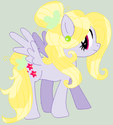 Size: 363x403 | Tagged: safe, artist:lightningkitty1352, imported from derpibooru, lily blossom, pegasus, pony, base used, ear piercing, earring, female, hair accessory, hair bun, jewelry, piercing, simple background, solo