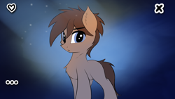 Size: 3832x2156 | Tagged: safe, artist:twiren, imported from derpibooru, oc, oc only, earth pony, pony, art pack:winter warm up, art pack, blue eyes, brown coat, brown mane, chest fluff, cute, earth pony oc, male, ocbetes, solo