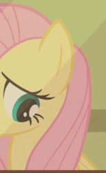 Size: 500x810 | Tagged: safe, imported from derpibooru, screencap, fluttershy, pegasus, pony, baby cakes, cropped, looking down, solo